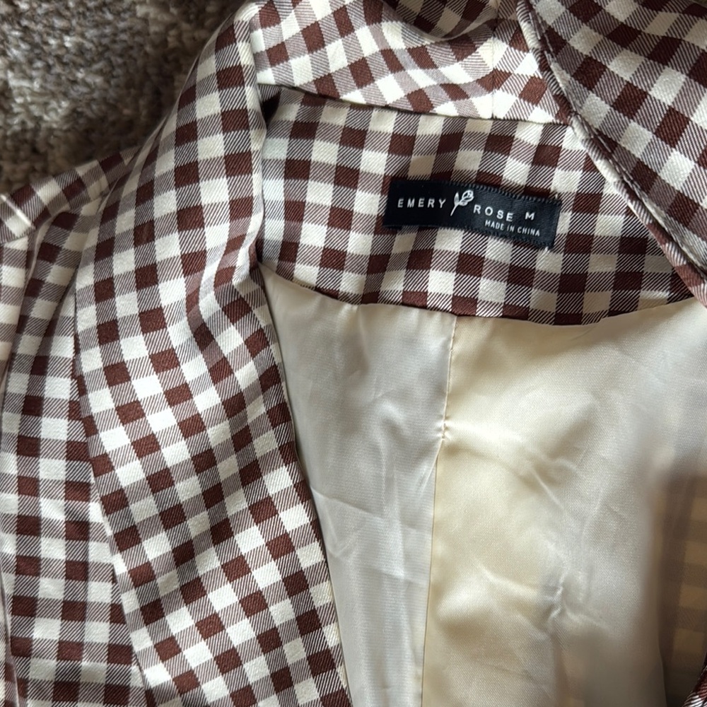 Checkered Sleeveless Blazer Vest - Picture 2 of 4